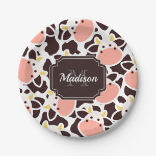 Assiettes En Carton Motif de vache mûre