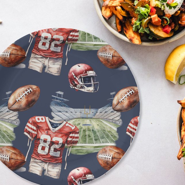 Assiettes En Carton Motif d'équipement de football (Créateur téléchargé)