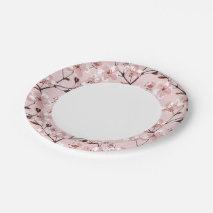 Assiettes En Carton Motif des fleurs de cerisiers