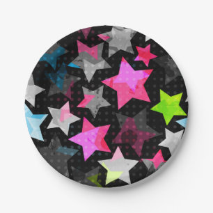 Assiettes En Carton Motif d'étoiles