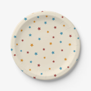 Assiettes En Carton Motif d'étoiles