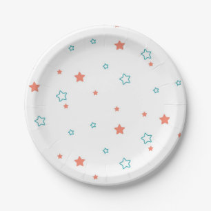 Assiettes En Carton Motif d'étoiles