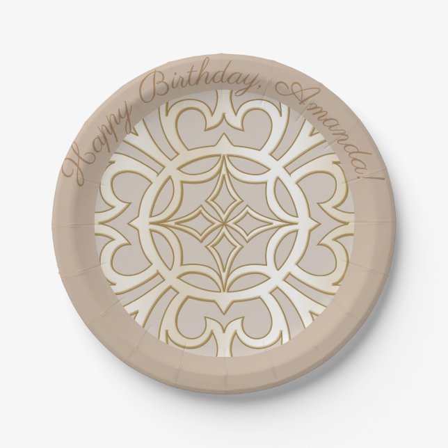Assiettes En Carton Motif d'impression Jacquard (Devant)