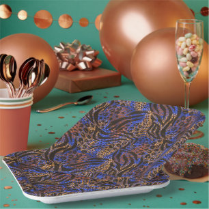 Assiettes En Carton Motif d'impression Leopard et Zebra