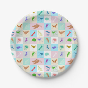 Assiettes En Carton Motif d'oiseaux néo-zélandais