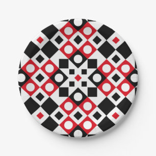 Assiettes En Carton Motif élégant moderne géométrique Vintage