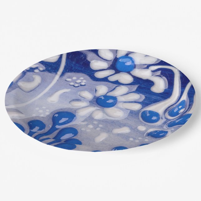 Assiettes En Carton Motif en céramique de pot verni près (Angle)