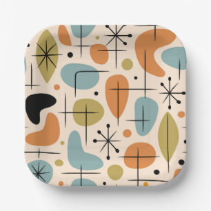 Assiettes En Carton Motif en forme d'étoile de style Mid Century Moder