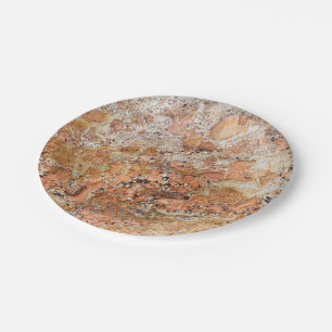 Assiettes En Carton Motif en pierre naturelle