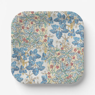 Assiettes En Carton Motif floral de géranium sauvage Art nouveau vinta