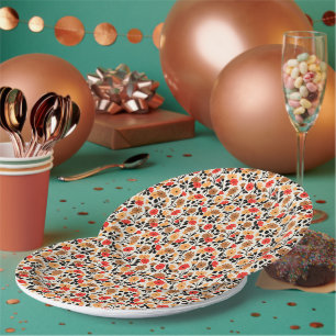 Assiettes En Carton Motif floral Endleaves of Art