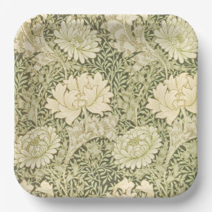 Assiettes En Carton Motif floral vert de William Morris