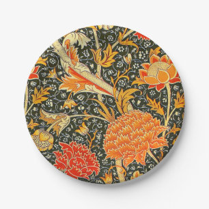 Assiettes En Carton Motif floral vintage William Morris Cray