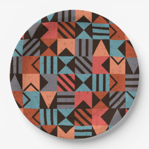 Assiettes En Carton Motif géométrique 28