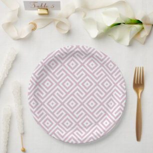 Assiettes En Carton Motif géométrique abstrait lavande élégant