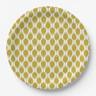 Assiettes En Carton Motif géométrique de verre à vin en or
