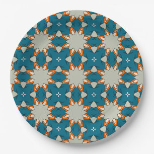 Assiettes En Carton Motif géométrique pastel – Couleur abstraite douce