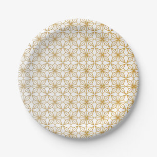 Assiettes En Carton Motif géométrique sans couture avec des détails co