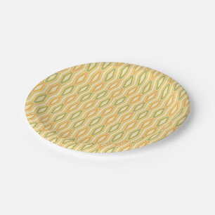 Assiettes En Carton Motif géométrique vibrant avec des formes hexagona
