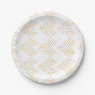 Assiettes En Carton Motif graphique simple et moderne en forme de flèc