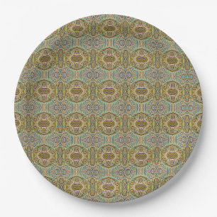 Assiettes En Carton Motif inspiré par la mosaïque de Gaudí - Abstrait