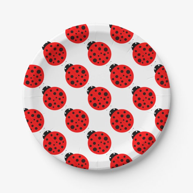 Assiettes En Carton Motif Ladybug (Devant)