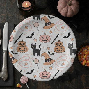 Assiettes En Carton Motif Magique d'Halloween Spooks & Spells ID1327