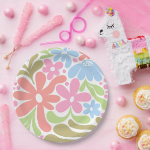 Assiettes En Carton Motif Matisse Marguerites