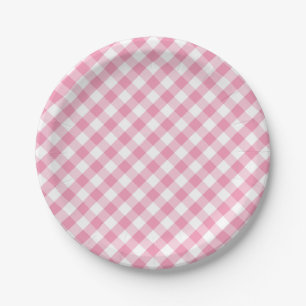 Assiettes En Carton Motif moderne de contrôle de guingan de pays