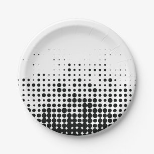 Assiettes En Carton Motif moderne, ludique, urbain géométrique