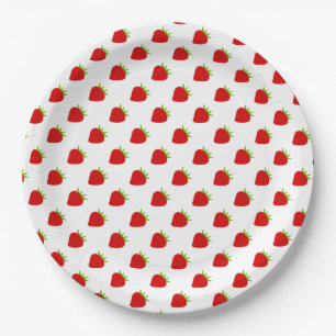 Assiettes En Carton Motif mûre fraise