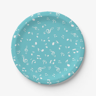 Assiettes En Carton Motif musical