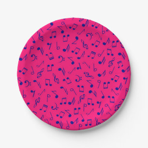 Assiettes En Carton Motif musical
