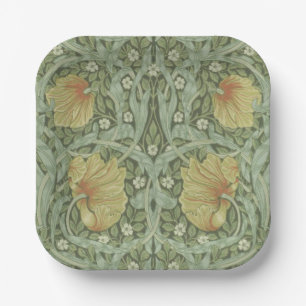 Assiettes En Carton Motif Pimpernel (par William Morris)