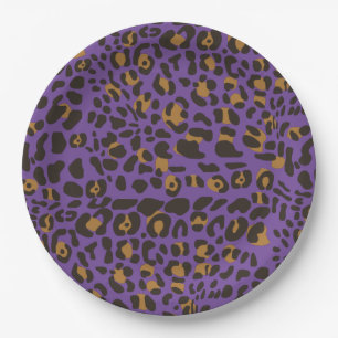 Assiettes En Carton Motif Poster de animal Leopard Jaguar