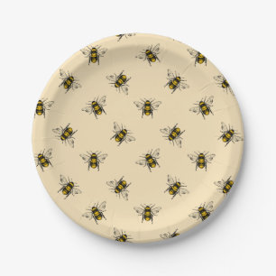 Assiettes En Carton Motif Queen Bee