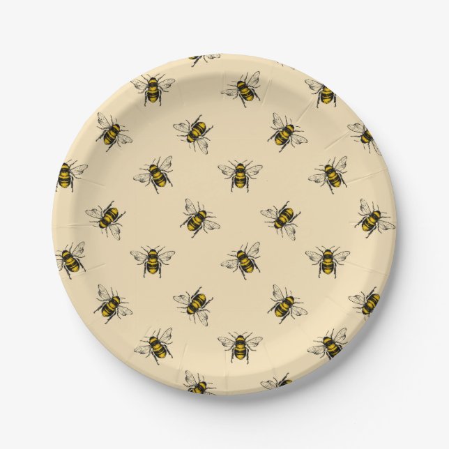 Assiettes En Carton Motif Queen Bee (Devant)