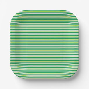 Assiettes En Carton Motif Rayures Vertes St. Patrick-54608