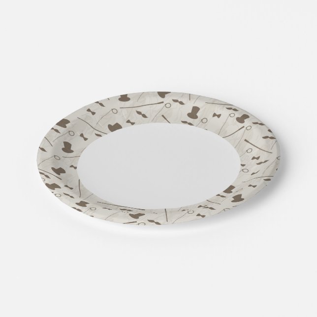 Assiettes En Carton motif rétro pour homme 2 (Angle)