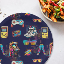 Motif rétro Vintage Neon 80's