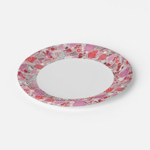 Assiettes En Carton motif savoureux avec oiseaux et fleurs