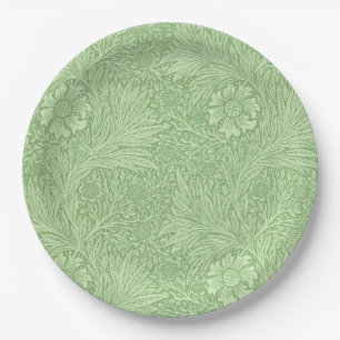 Assiettes En Carton Motif (vert) de souci de William Morris