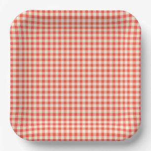 Assiettes En Carton Motif Vintage de tableau de bord rouge tendance 