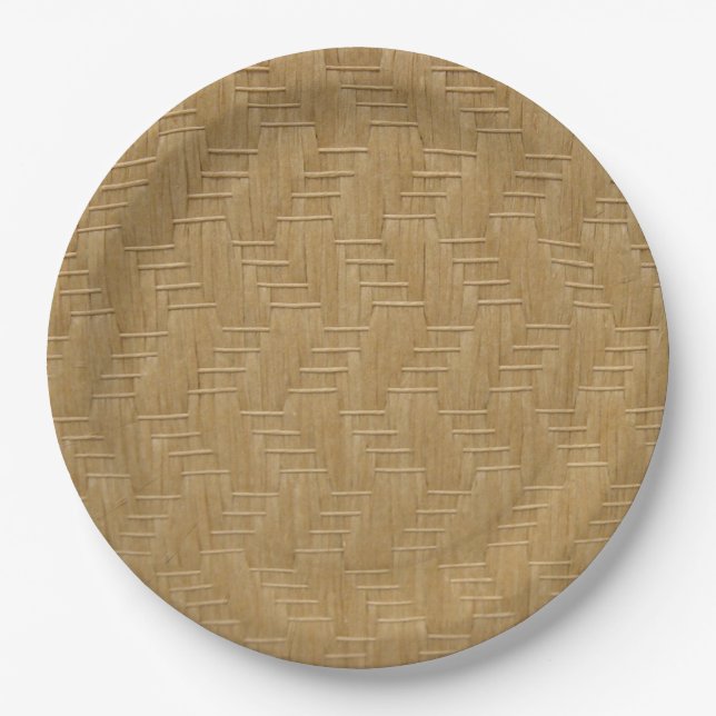 Assiettes En Carton Motif WICKER (Devant)