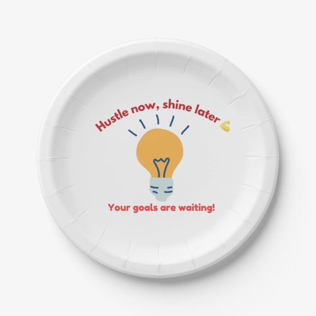 Assiettes En Carton Motivation du succès (Devant)