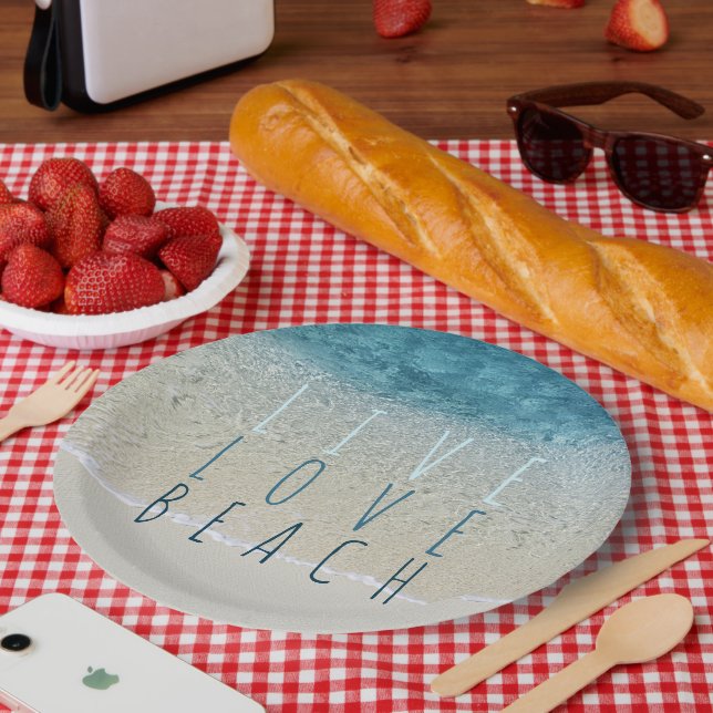 Assiettes En Carton Motivationnelle Turquoise Bleu Océan Surf Vagues P (Pique-nique)