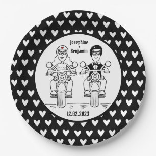 Assiettes En Carton Moto Moto Moto Mariage Party Alimentation plaque p