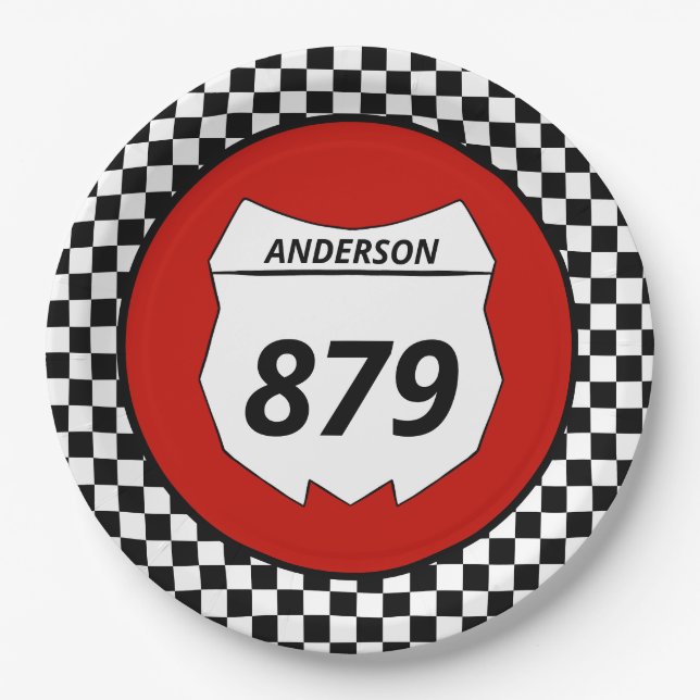 Assiettes En Carton Motocross Custom Dirt Numéro de vélo Plaque sur ro (Devant)