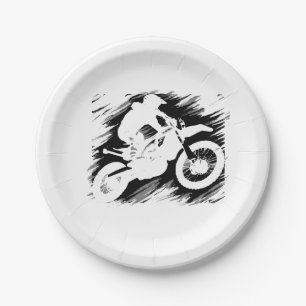 Assiettes En Carton Motocross Sport Concurrentiel Motorcycle Course