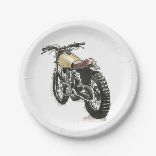 Assiettes En Carton Motocyclette à l'encre III